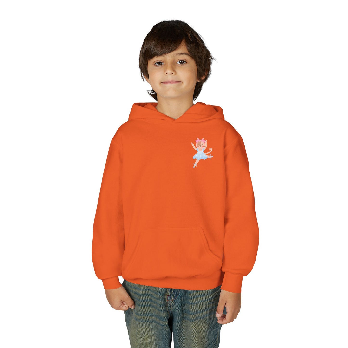 “Every Meow & Then I Dance” Adorable Dancing Cat Graphic | Cute Cat Dance Hoodie for Kids & Young Ballet Enthusiasts - Unisex Youth Hoodie