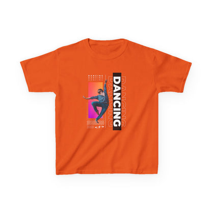 “Dancing” Youth Short Sleeve T-Shirt – Streetwear-Inspired Male Dancer Graphic – Trendy Kids Dance Apparel Tee