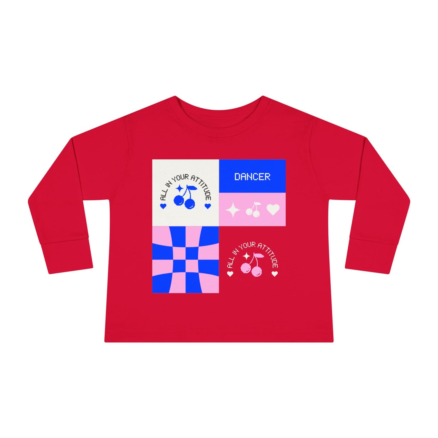 "Dancer – All in Your Attitude" Toddler Dance T-Shirt – Retro Graphic Long Sleeve Tee for Kids
