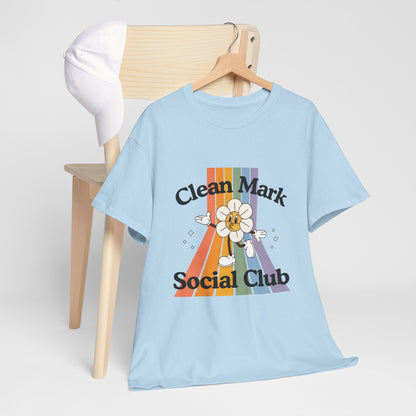 “Clean Mark Social Club” Unisex Heavy Cotton T-Shirt – Streetwear-Inspired Dance Graphic Tee for Adults & Kids