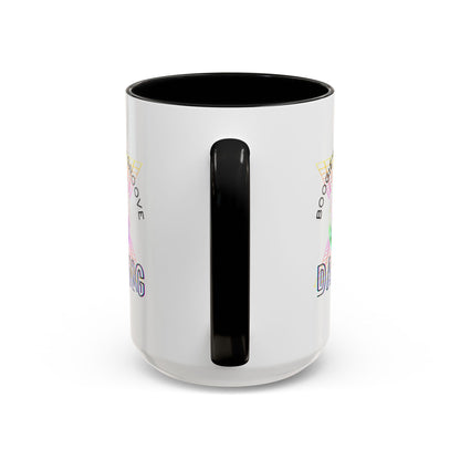 "Boogie, Hustle, Groove - Dancing" Disco Accent Coffee Mug – Fun Retro Dance Gift for Coffee Lovers