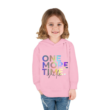 "One More Time Is a Lie" Toddler Dance Hoodie – Funny Colorful Graphic Pullover for Kids