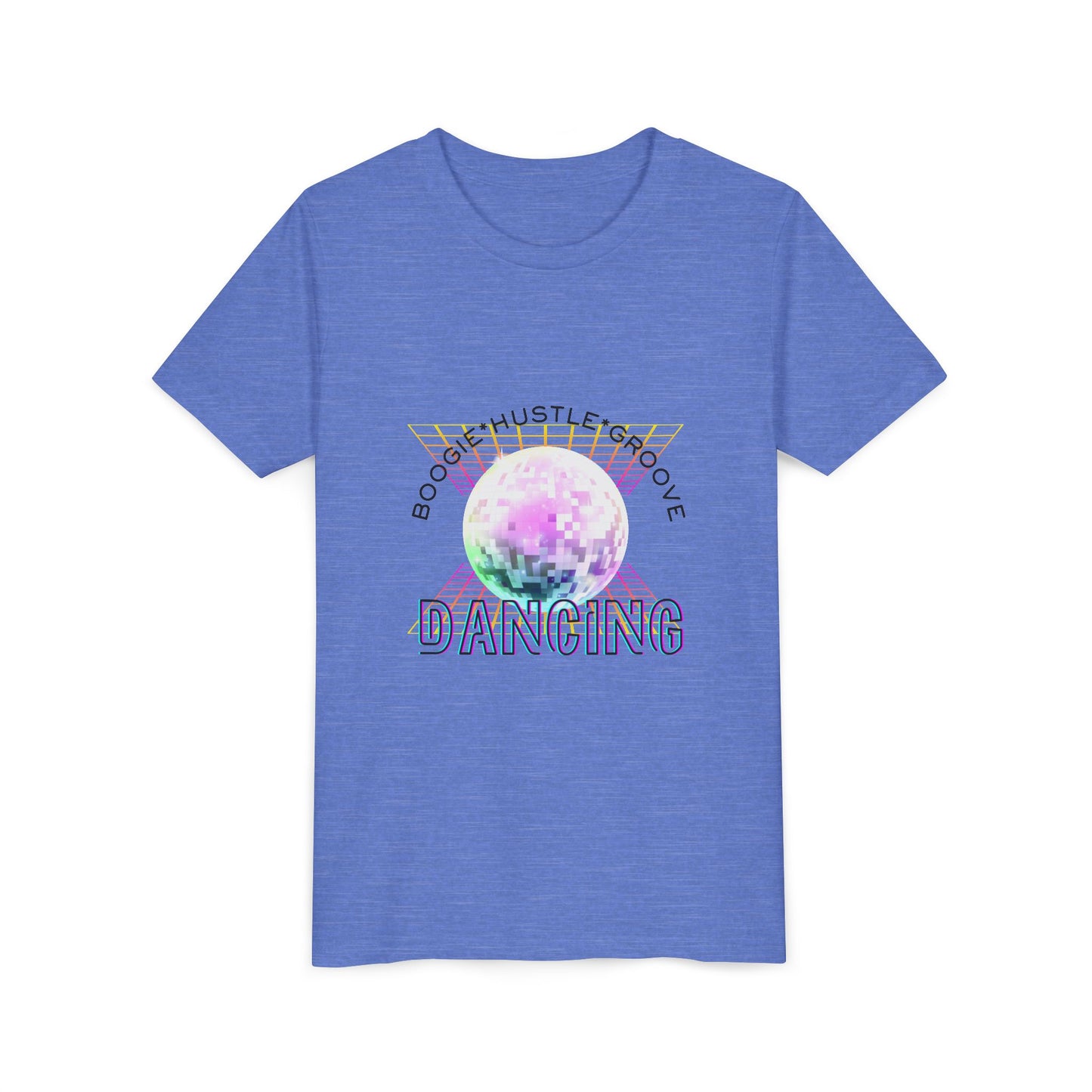 "Boogie, Hustle, Groove - Dancing" Streetwear Dance Graphic – Youth Short Sleeve Tee