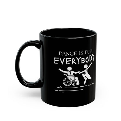"Dance Is for Everybody" Accent Coffee Mug – Inclusive Dance-Themed Mug for Dancers, Teachers, and Ballet Lovers