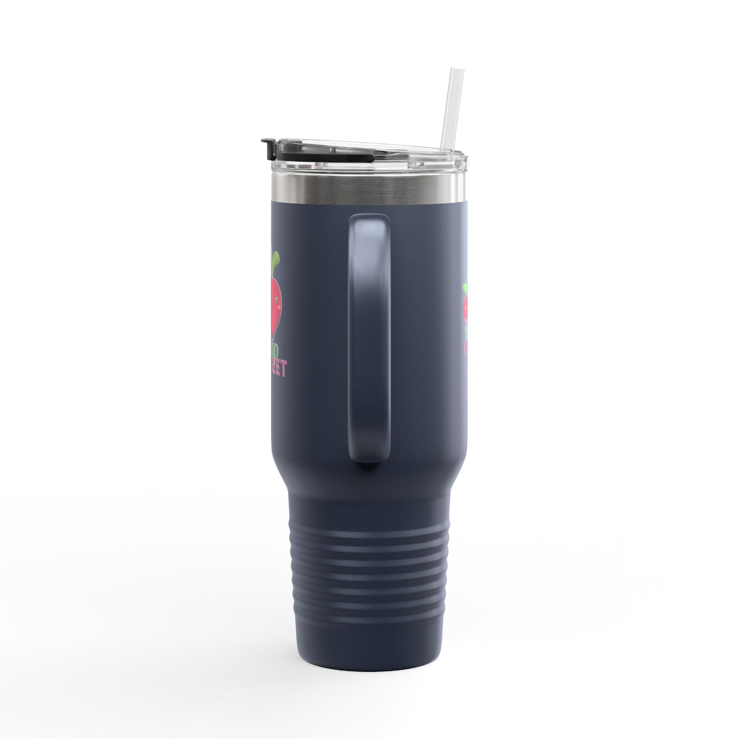"Turnip the Beet" 40oz Insulated Travel Mug – Cute Veggie Dance Pun Tumbler for Music & Dance Lovers | Jete Shop 🥬🎶✨