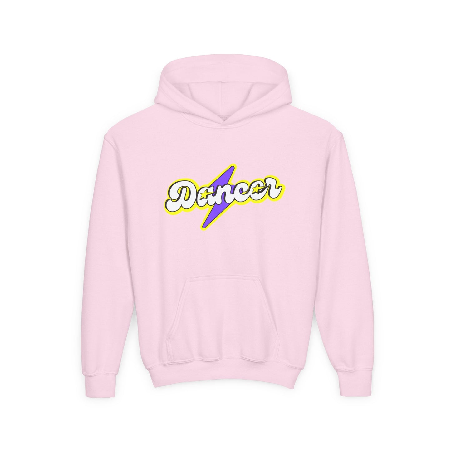 "Dancer" Youth Hooded Sweatshirt – Superhero-Inspired Dance Graphic Fleece Hoodie for Kids and Teens