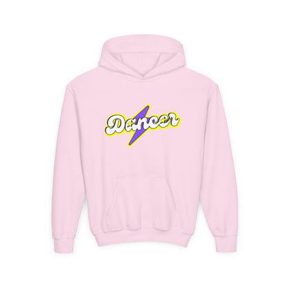 "Dancer" Youth Hooded Sweatshirt – Superhero-Inspired Dance Graphic Fleece Hoodie for Kids and Teens