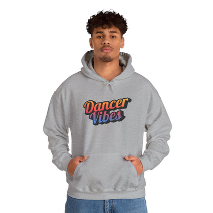 "Dancer Vibes" Unisex Hooded Sweatshirt – Colorful Retro Dance Graphic Hoodie for Dance Lovers