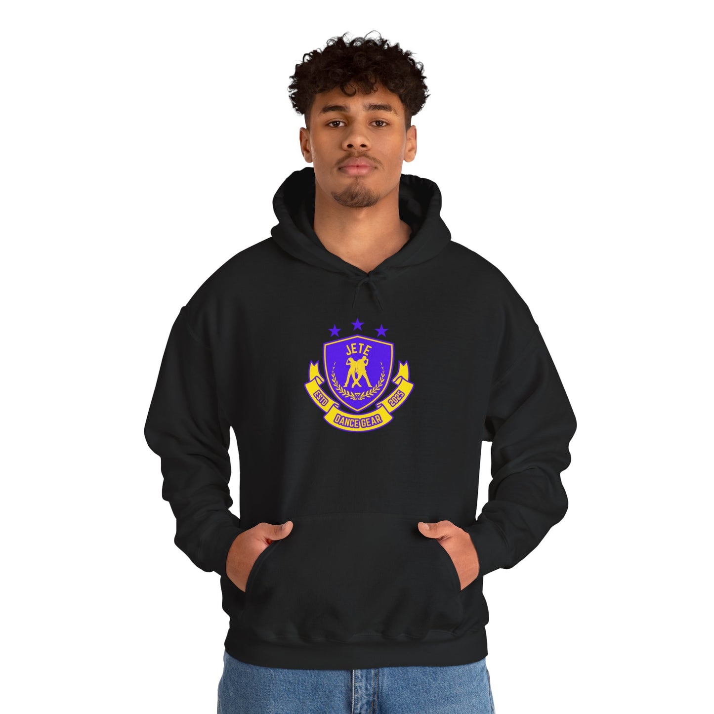 "Jeté Dance Gear" Unisex Hooded Sweatshirt – Collegiate Style Dance Hoodie for Dancers & Dance Lovers
