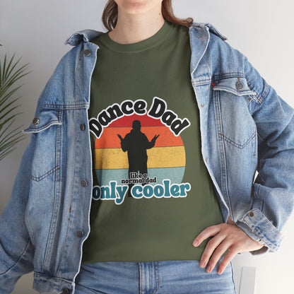 "Dance Dad" Unisex Heavy Cotton Tee – Funny Retro Dance Shirt for Cool Dads