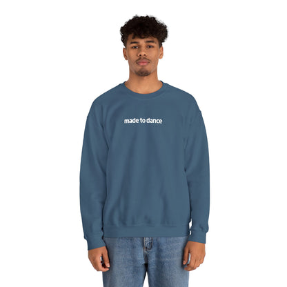 “Made to Dance" Unisex Heavy Blend™ Crewneck Sweatshirt – Embroidered Dance-Inspired Pullover for Adults & Kids