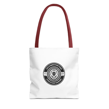 "Jeté Competition Team, Always Keep Dancing" Canvas Tote Bag – Collegiate Dance Team Logo | Reusable Dance Bag for Dancers, Rehearsals & Competitions