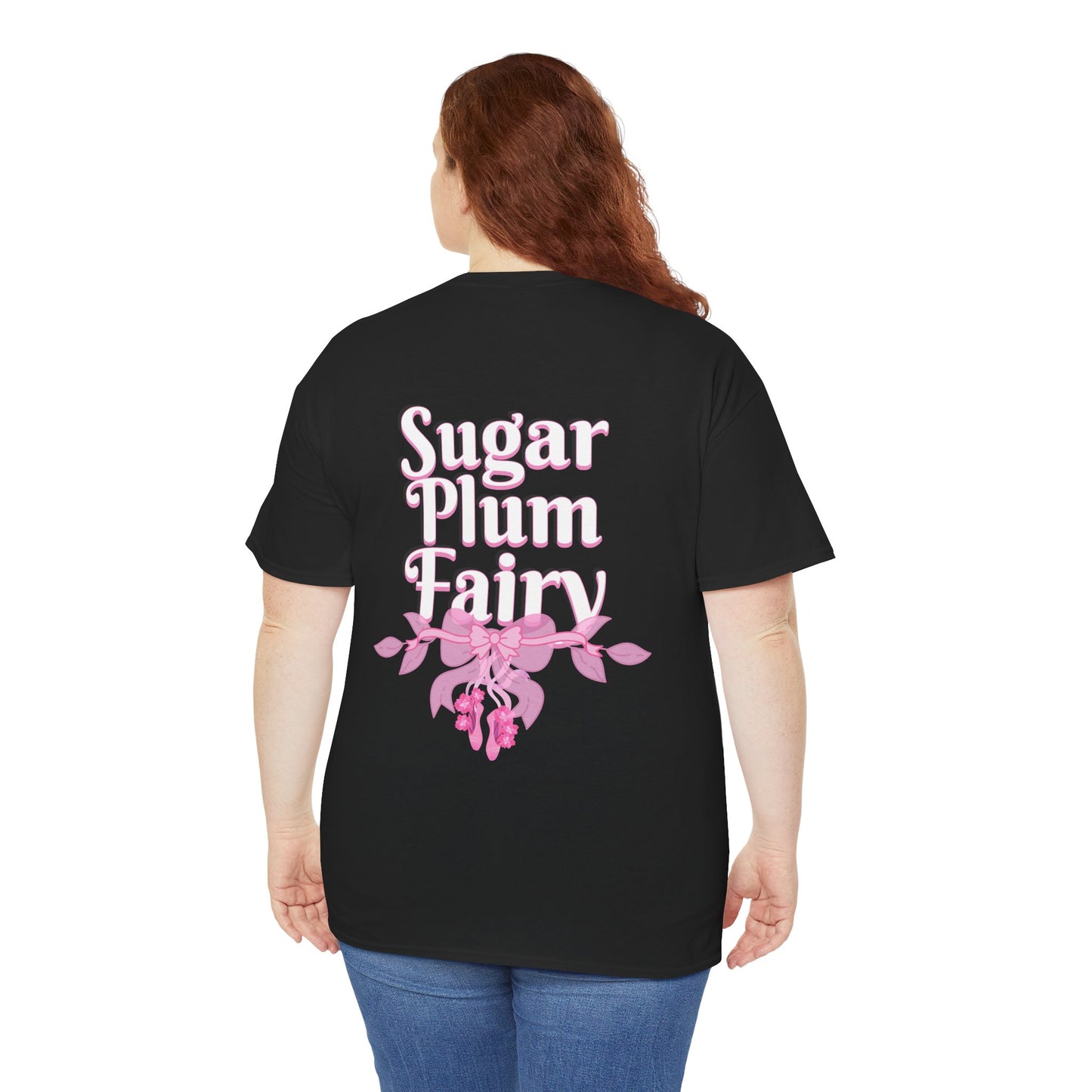 “Sugar Plum Fairy” Back Print ADULT T-shirt + “Nutcracker 2025” Front – Unisex Heavy Cotton Tee | Ballet Holiday Dance Apparel