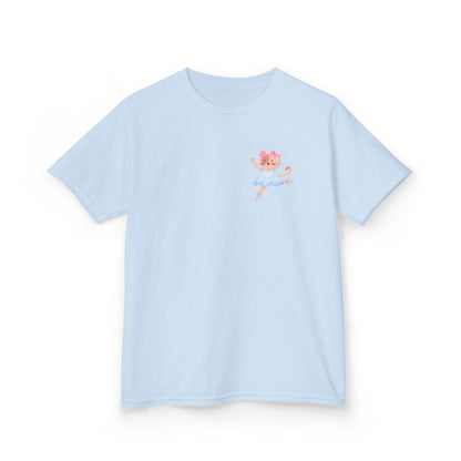"Every Meow & Then I Dance" – Youth Short Sleeve Tee with Cute Dancing Cat Graphic | Kids’ Dance & Cat Lover T-Shirt