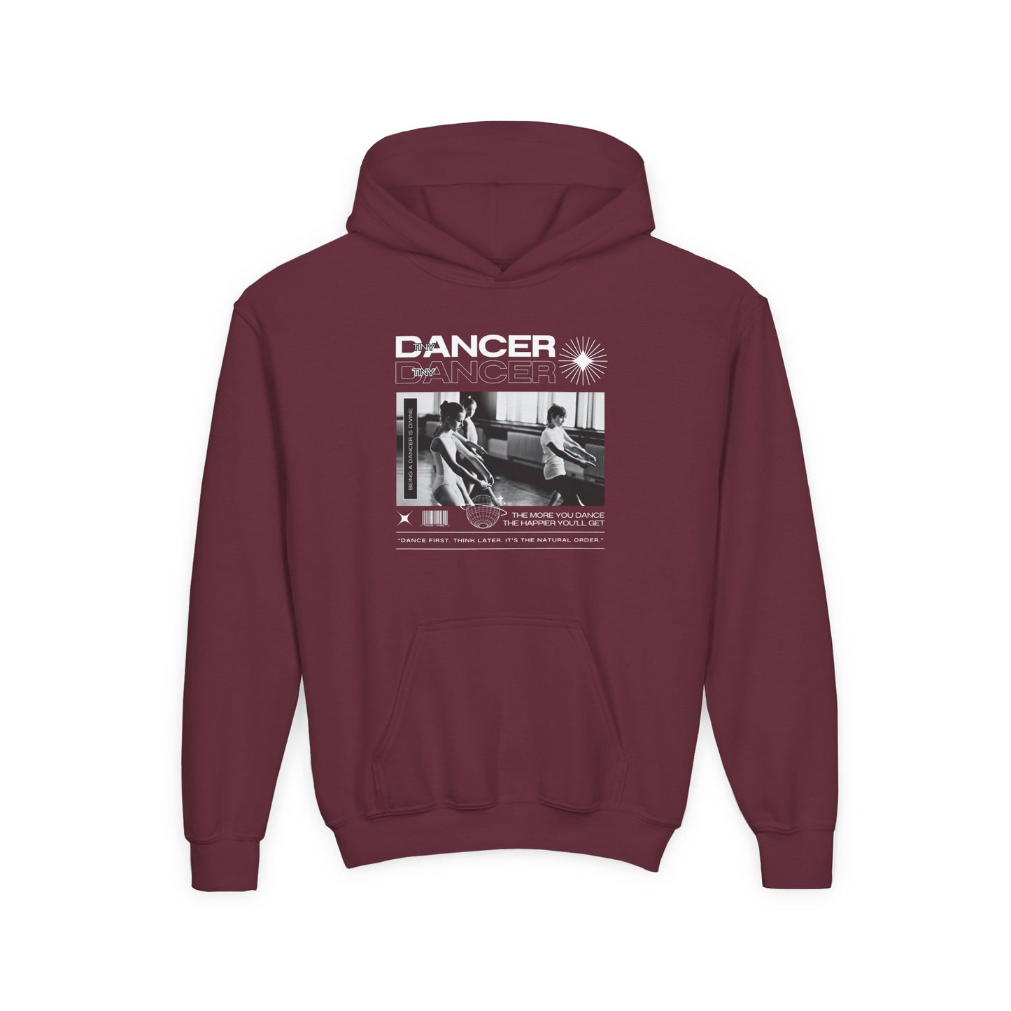 “Dancer” Young Ballet Class Graphic | Unisex Youth Hoodie – Streetwear-Inspired Ballet Dance Hoodie for Kids & Aspiring Dancers