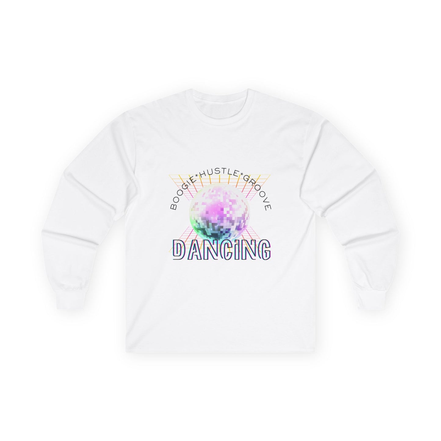 "Boogie, Hustle, Groove - Dancing" Streetwear Dance Graphic – Unisex Long Sleeve Tee