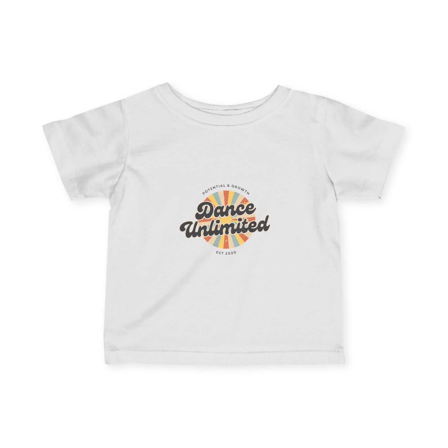 "Dance Unlimited – Potential & Growth" Infant Fine Jersey Tee – Retro Dance Graphic Baby T-Shirt for Inspired Little Performers
