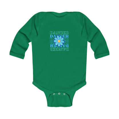 "Dancer" Floral Infant Long Sleeve Bodysuit – Dance-Themed Baby Outfit for Girls and Boys 🌸🩰