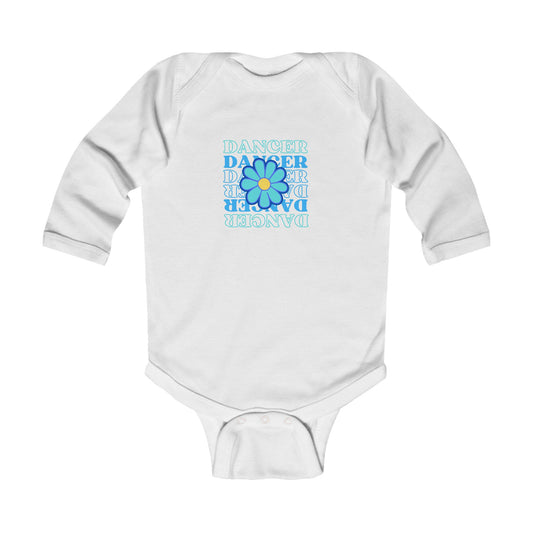 "Dancer" Floral Infant Long Sleeve Bodysuit – Dance-Themed Baby Outfit for Girls and Boys 🌸🩰