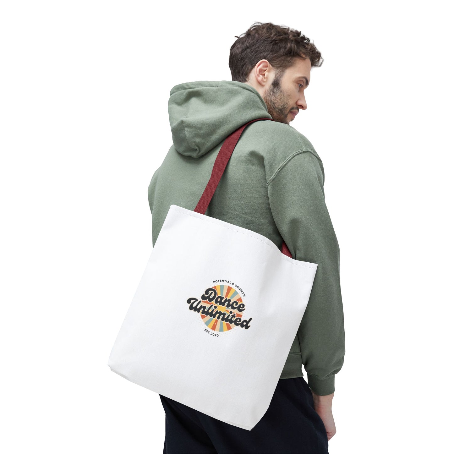"Dance Unlimited, Potential & Growth" Canvas Tote Bag – Retro Graphic Dance Bag | Stylish Reusable Dance Tote for Dancers & Dance Moms