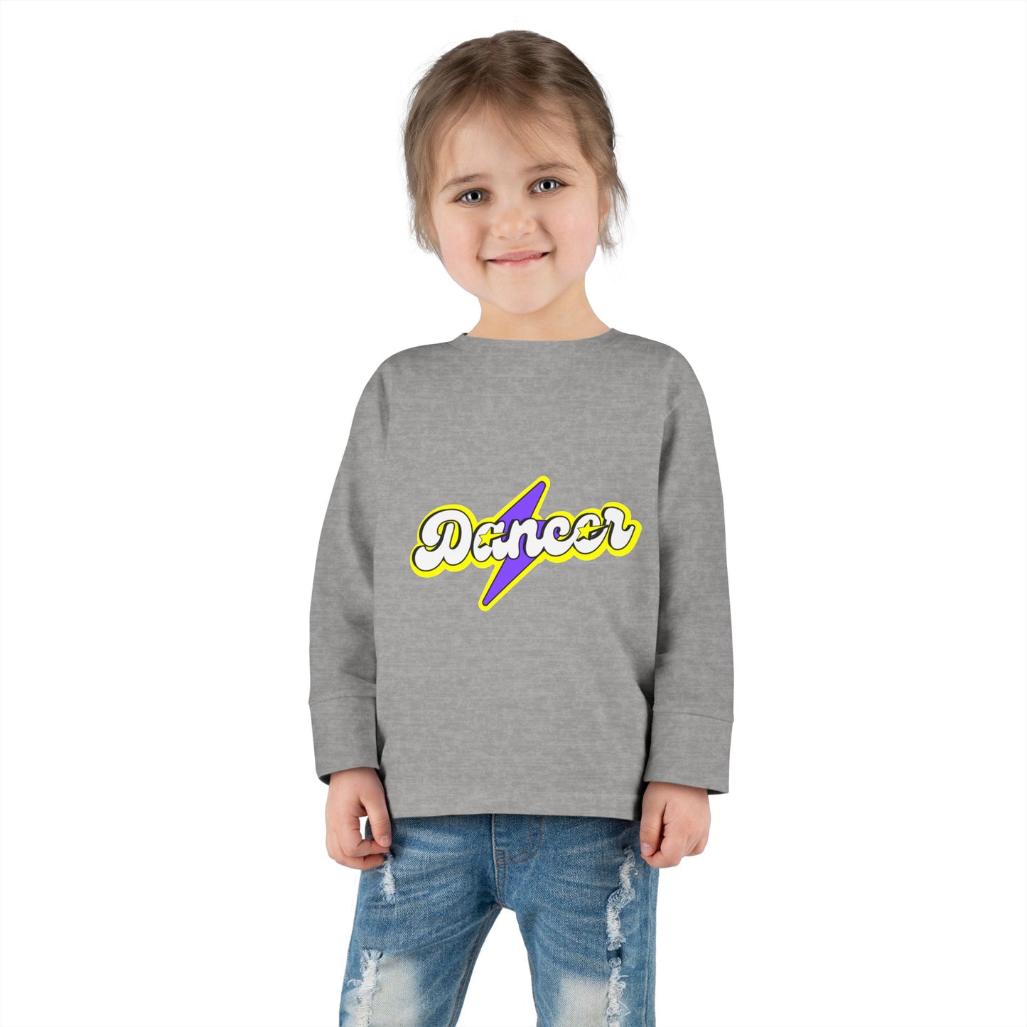 "Dancer" Toddler Dance T-Shirt – Bold Superhero-Inspired Long Sleeve Tee for Kids
