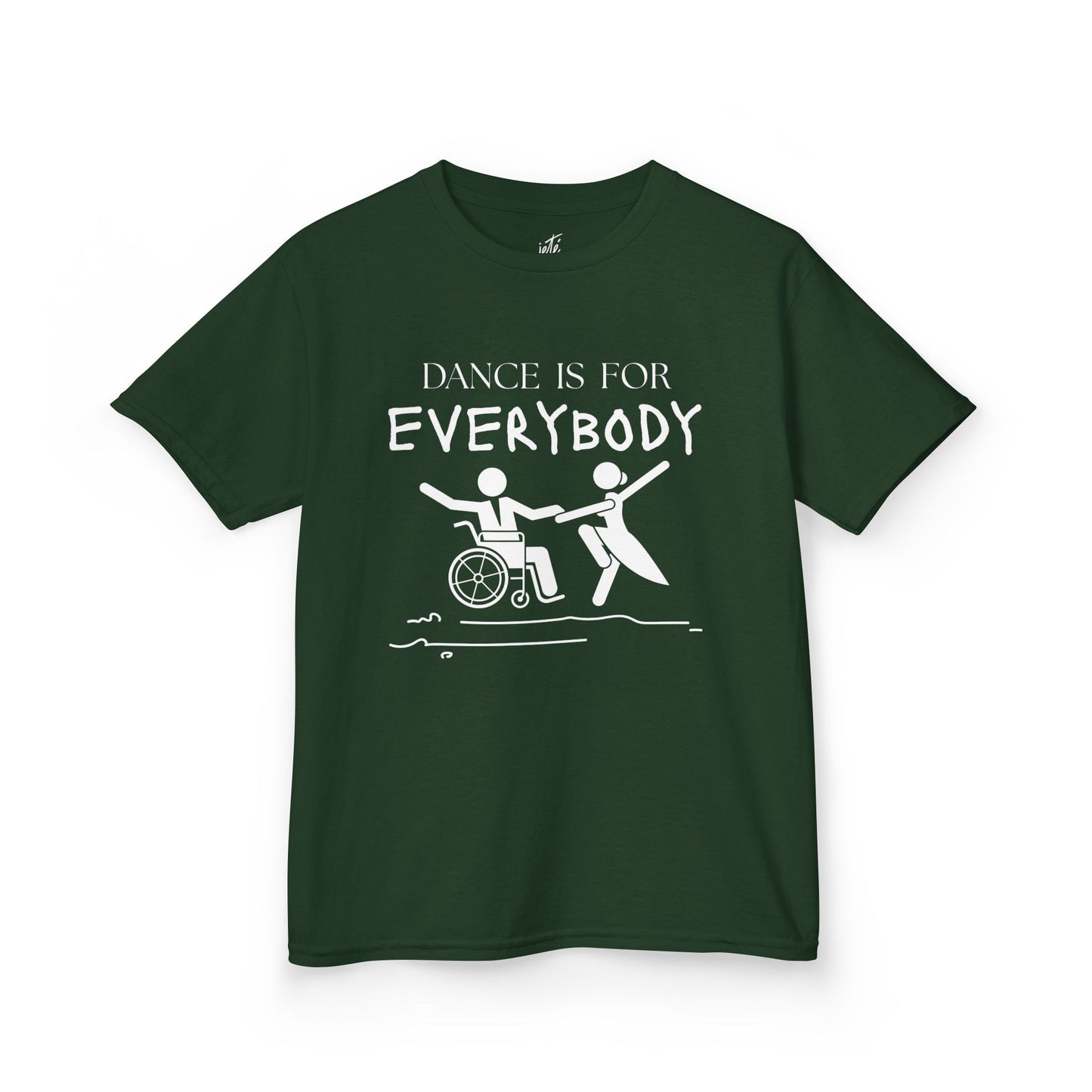 “Dance Is for Everybody” Youth Short Sleeve Tee – Inclusive Dance T-Shirt for Kids & Teens, Personalized with Name or Studio