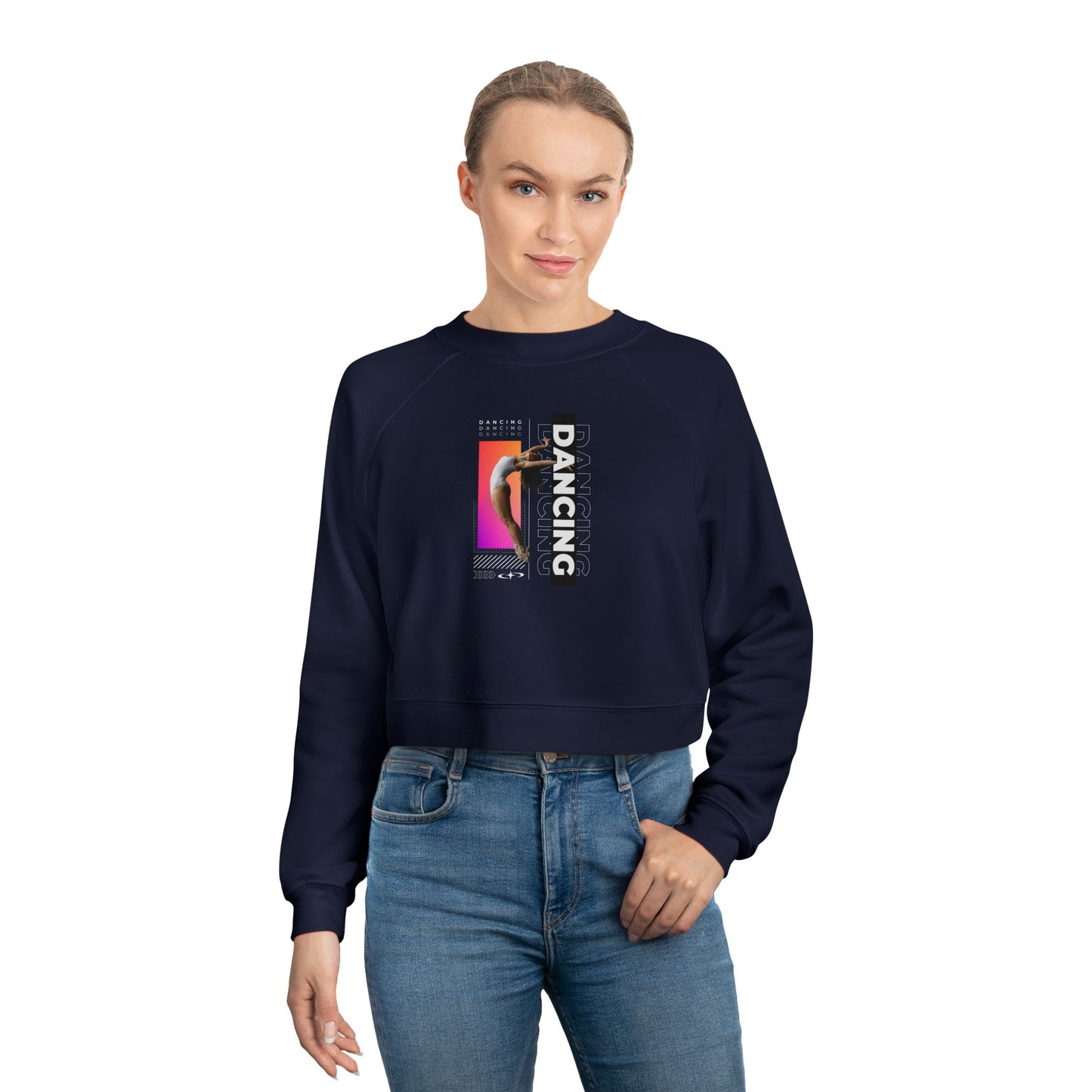 “Dancing” Female Dancer Streetwear Graphic | Ballet & Dance Sweatshirt for Dancers & Enthusiasts - Women’s Cropped Sweatshirt