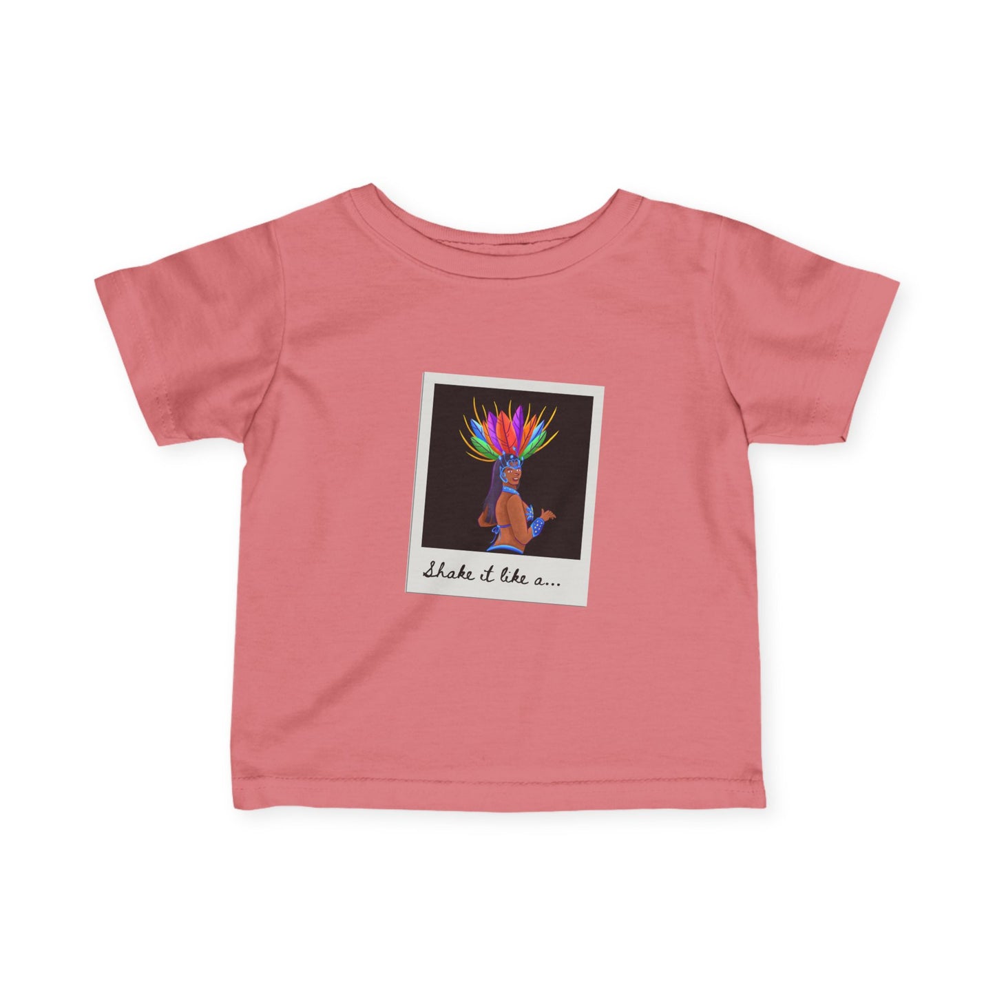 "Shake It Like a..." Carnival Samba Dancer Infant Fine Jersey Tee – Fun Baby Dance T-Shirt with Festival-Inspired Graphic