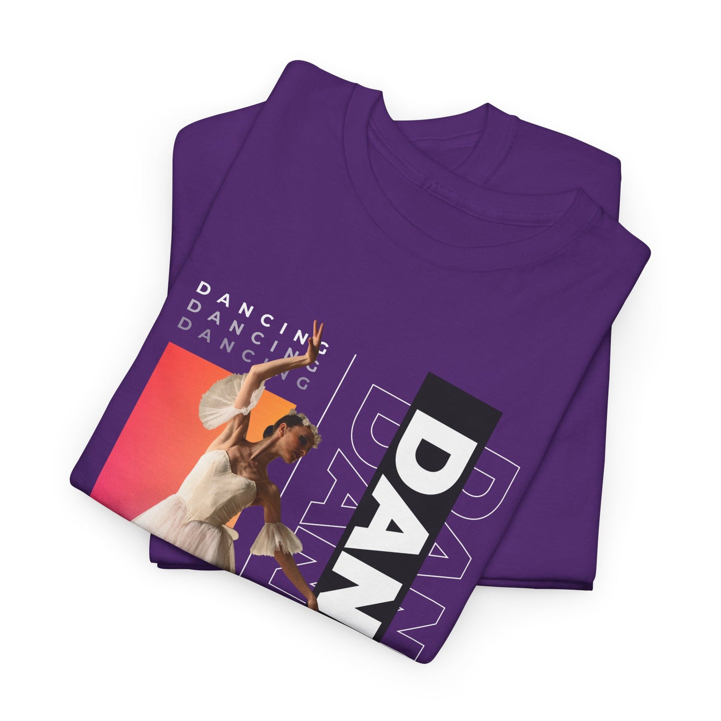 “Dancing” Streetwear-Inspired Female Dancer Unisex Heavy Cotton Tee – Urban Dance Graphic T-Shirt for Performers and Dance Lovers