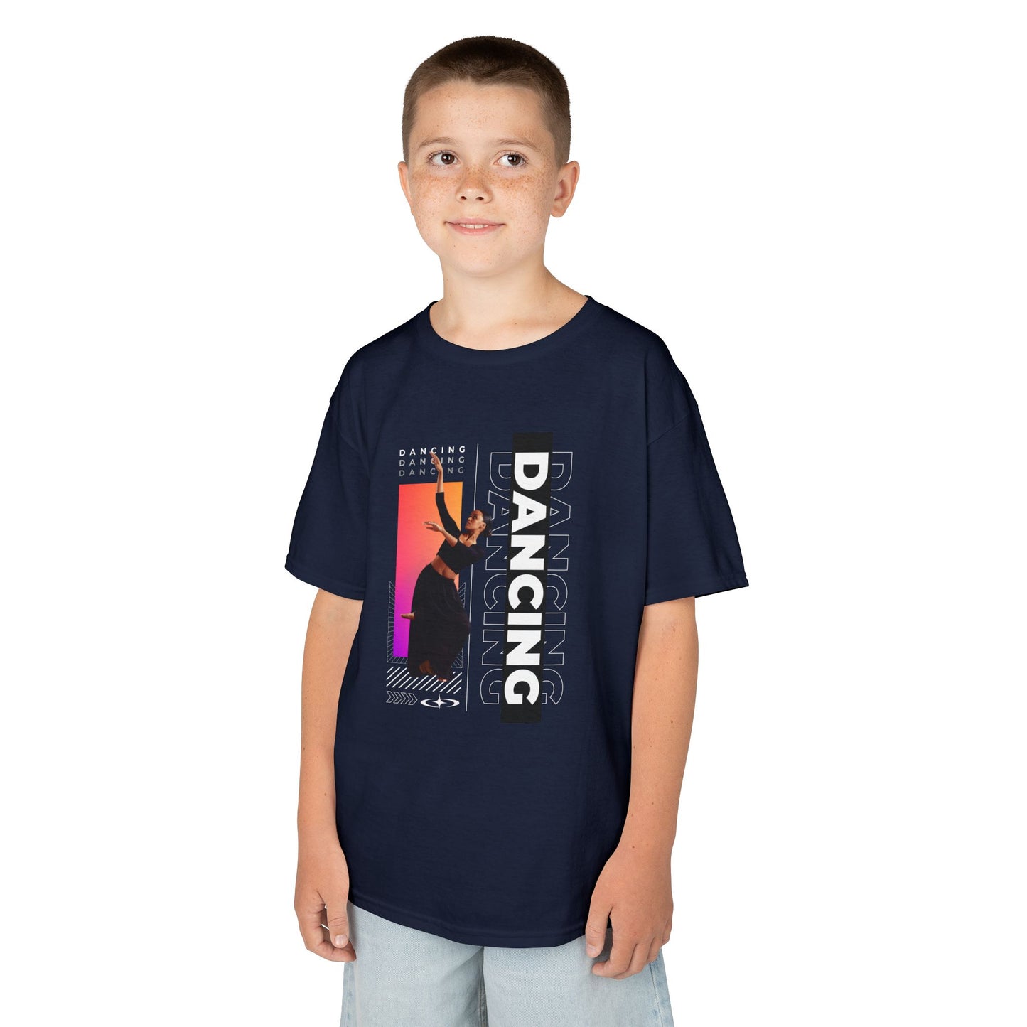 “Dancing” Youth Short Sleeve T-Shirt – Streetwear-Inspired Female Dancer Design – Trendy Kids Dance Graphic Tee