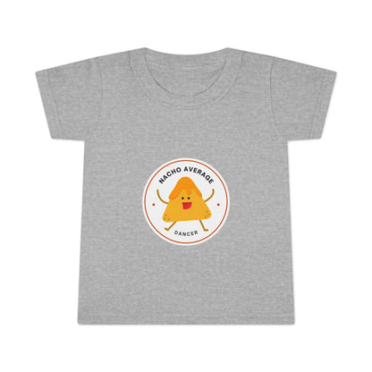 "Nacho Average Dancer" Toddler Dance T-Shirt – Cute Nacho Graphic Short Sleeve Tee for Kids
