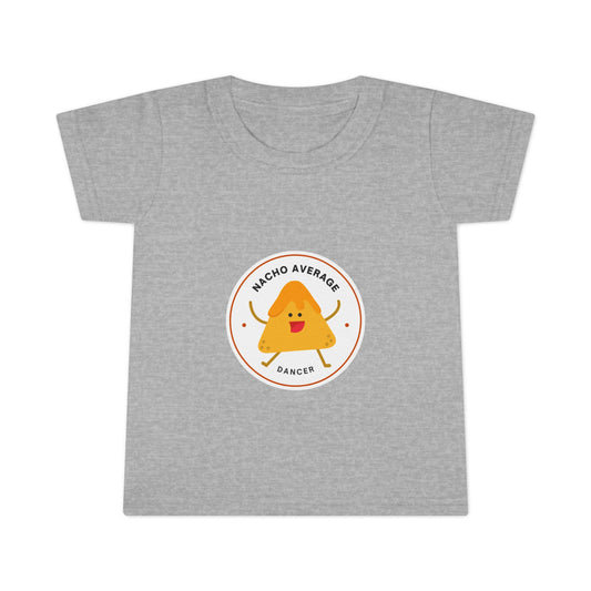 "Nacho Average Dancer" Toddler Dance T-Shirt – Cute Nacho Graphic Short Sleeve Tee for Kids
