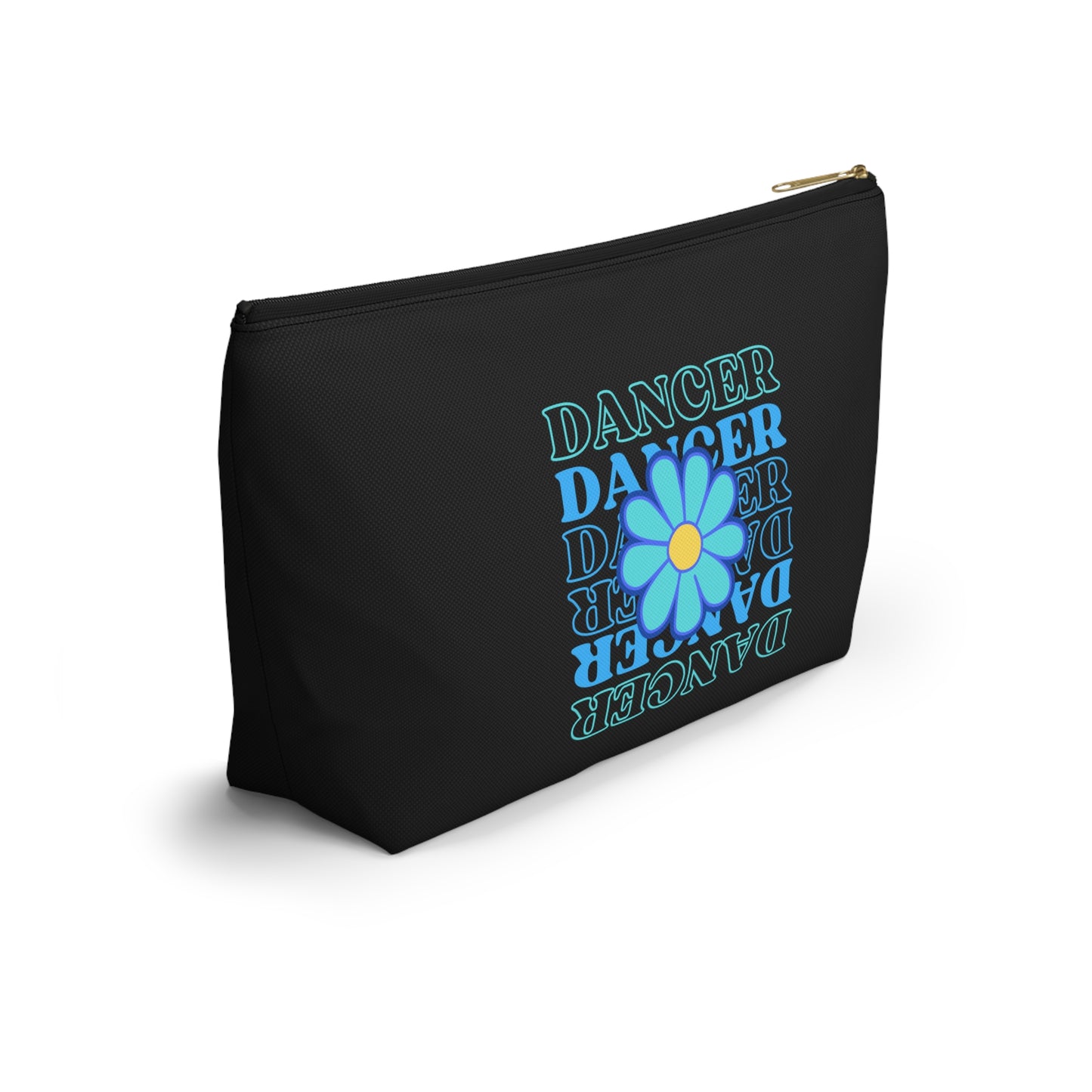 "Dancer" Makeup Bag – Elegant Floral Dance Graphic – Stylish Zipper Pouch for Cosmetics, Accessories & Gifts for Dancers