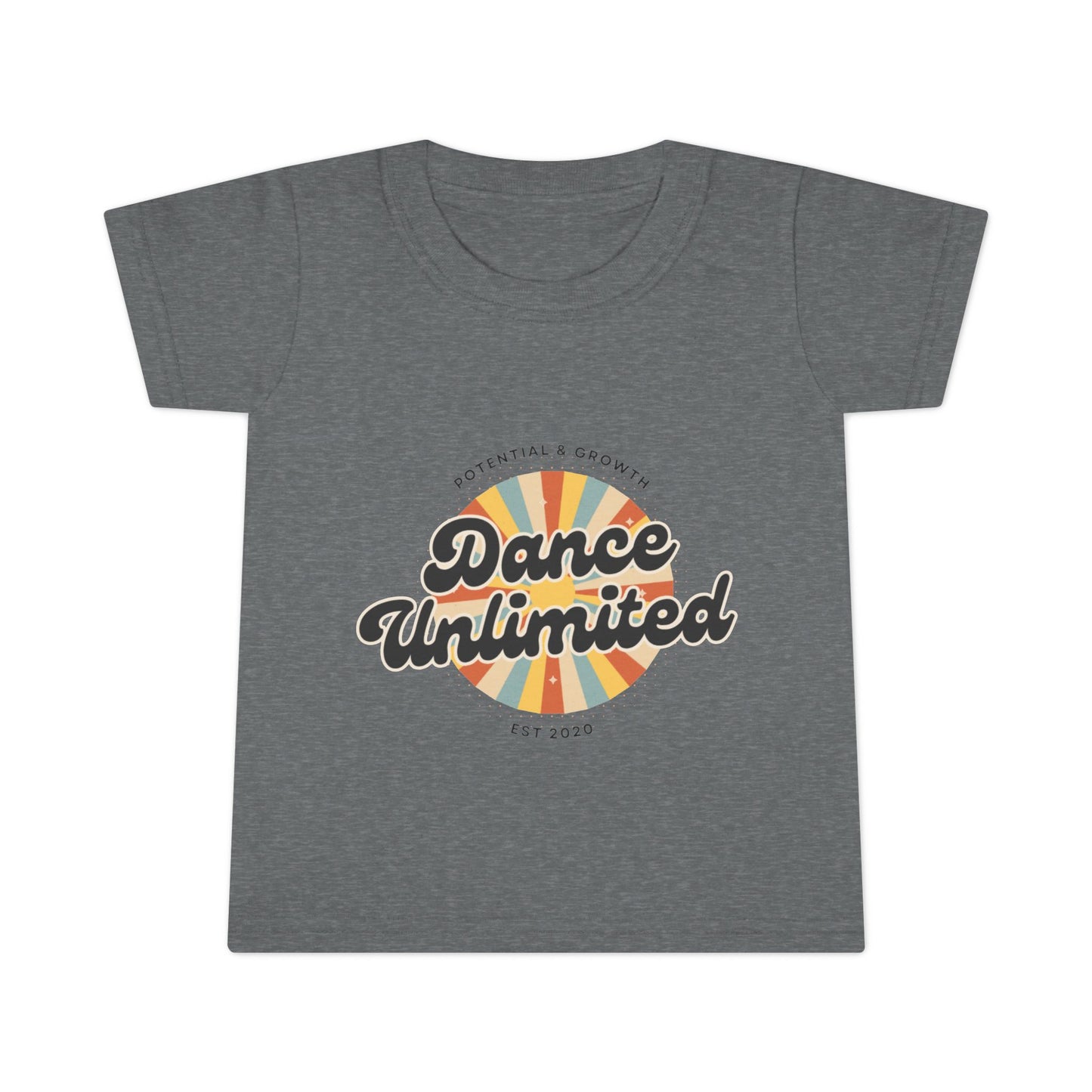 "Dance Unlimited – Potential & Growth" Toddler Dance T-Shirt – Retro Short Sleeve Tee for Kids