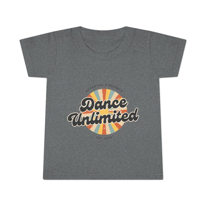 "Dance Unlimited – Potential & Growth" Toddler Dance T-Shirt – Retro Short Sleeve Tee for Kids