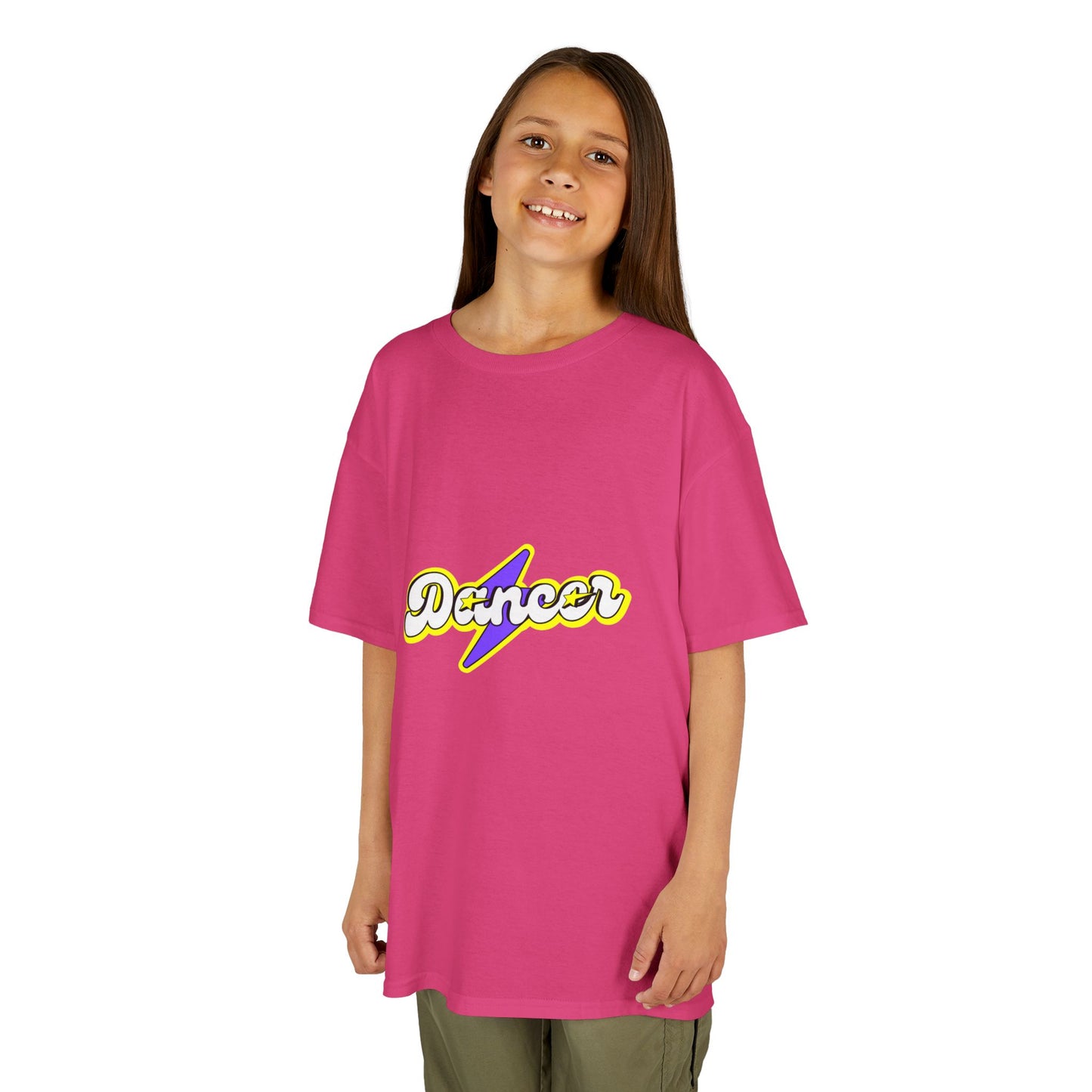 "Dancer" Youth Short Sleeve Tee – Superhero-Inspired Graphic Dance Shirt for Kids and Young Performers