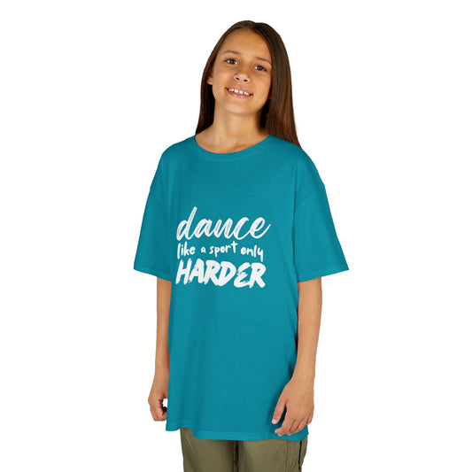 “Dance Like a Sport Only Harder” Kids Heavy Cotton™ Tee – Dance-Inspired Graphic Tee for Youth