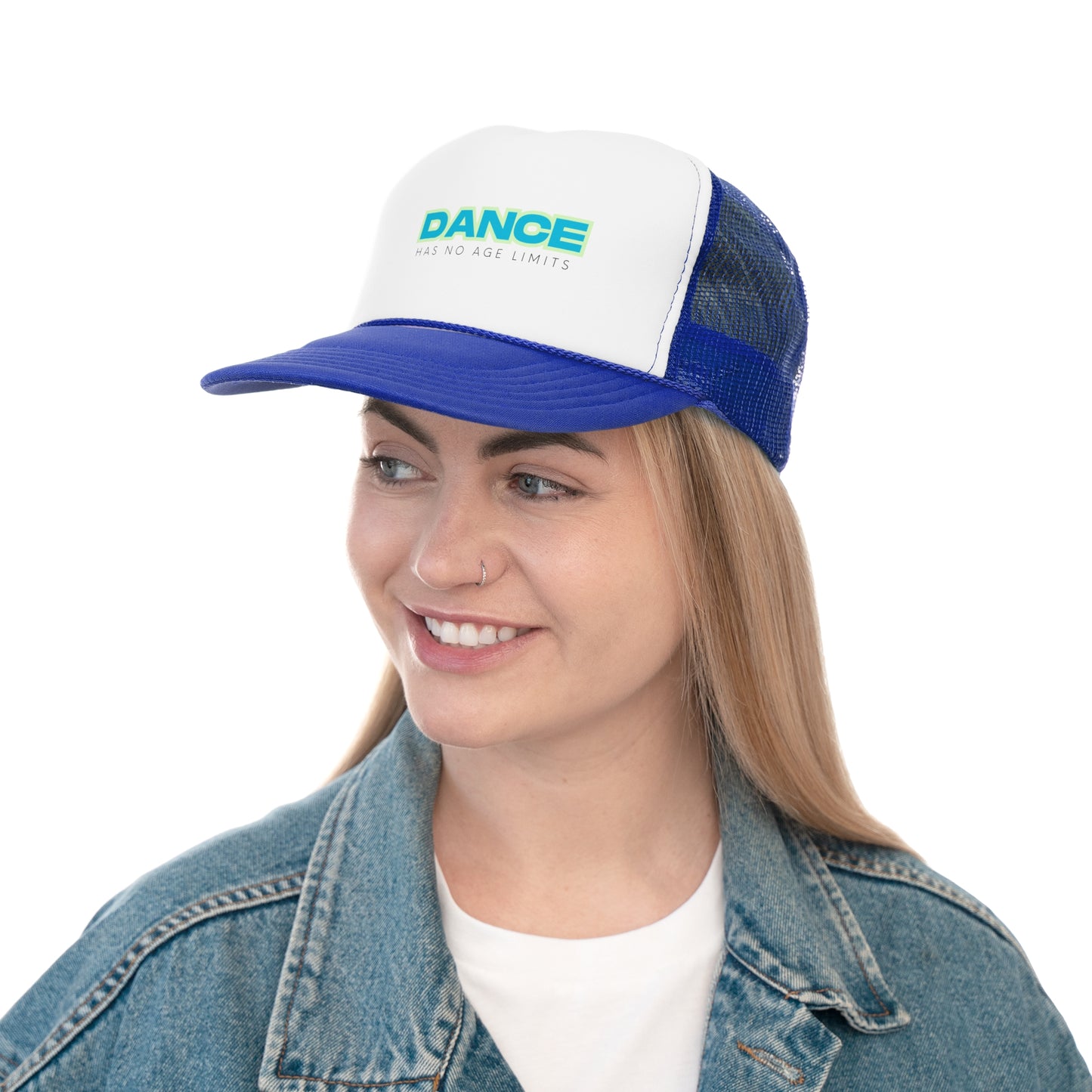 "Dance Has No Age Limits" Unisex Trucker Hat – Colorful Dance Quote Cap for All Ages, Dancers, and Movement Lovers