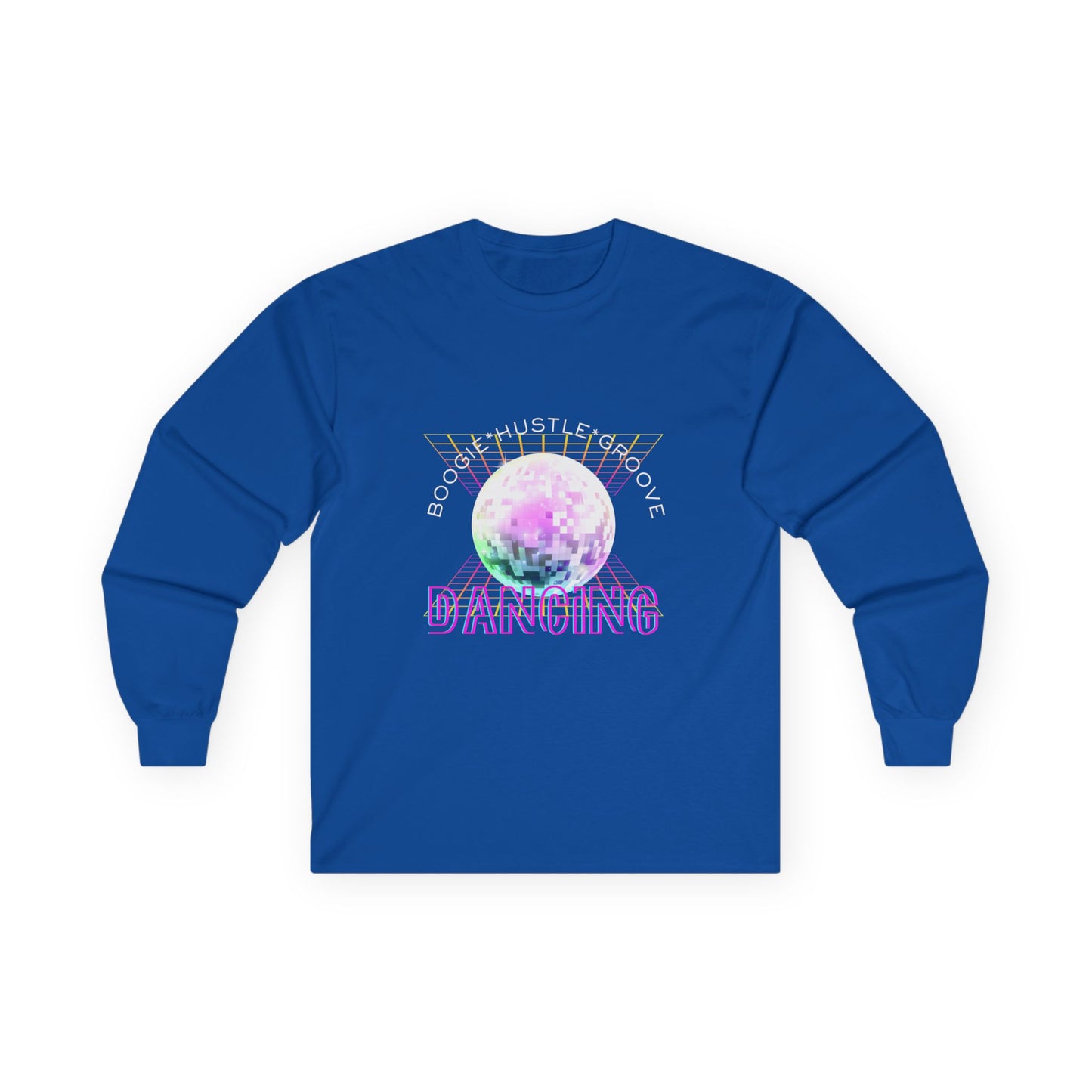 "Boogie, Hustle, Groove - Dancing" Streetwear Dance Graphic – Unisex Long Sleeve Tee