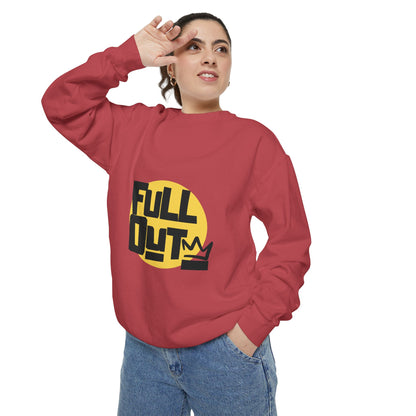 "Full Out" Unisex Lightweight Crewneck Sweatshirt – Bold Streetwear-Inspired Dance Graphic Pullover for Dancers & Performers