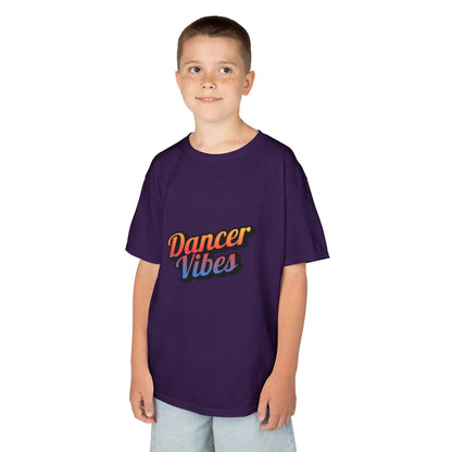 “Dancer Vibes” Colorful Graphic Tee for Kids | Dance-Themed Short Sleeve Shirt - Youth Dance T-Shirt