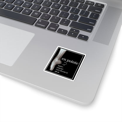 "I Dance En Pointe" Kiss-Cut Sticker – Ballet-Themed Vinyl Sticker with X-Ray Foot Design for Dancers and Dance Lovers
