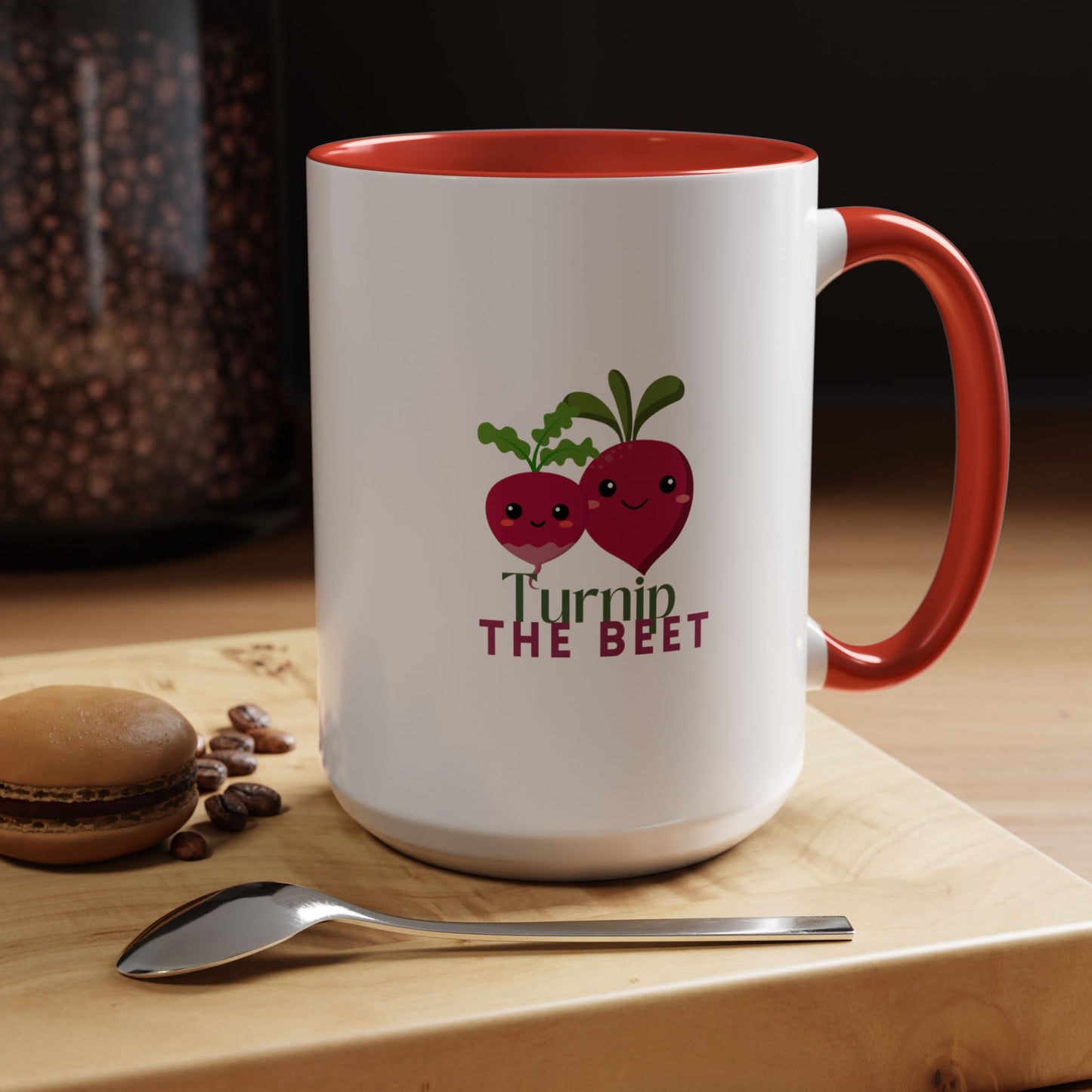 "Turnip the Beet" Accent Coffee Mug – Funny Dance Pun Ceramic Mug for Dancers and Music Lovers