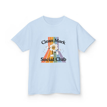 “Clean Mark Social Club” Kids Heavy Cotton™ Tee – Streetwear-Inspired Dance Graphic Tee for Kids