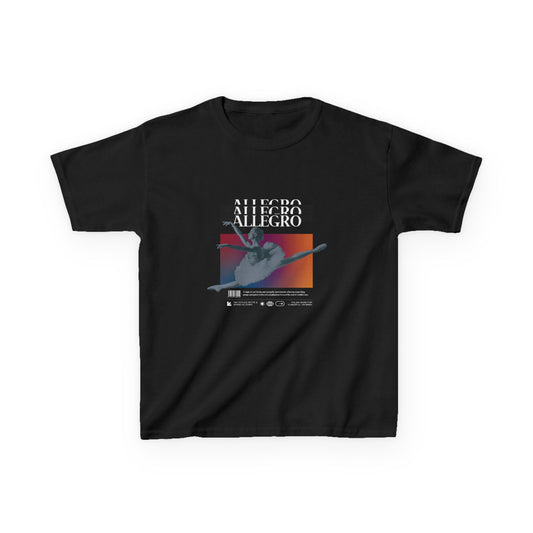“Allegro” Definition Youth Ballet Short Sleeve T-Shirt – Streetwear-Inspired Ballerina Graphic Kids Dance Tee