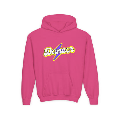 "Dancer" Youth Hooded Sweatshirt – Superhero-Inspired Dance Graphic Fleece Hoodie for Kids and Teens