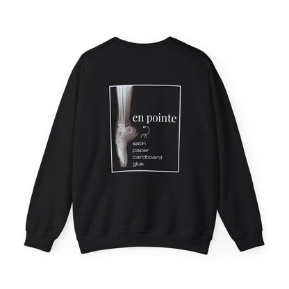 “I Dance en Pointe” - Optional Personalized Sleeve - Ballet Unisex Heavy Blend™ Crewneck Sweatshirt with Front and Back Print