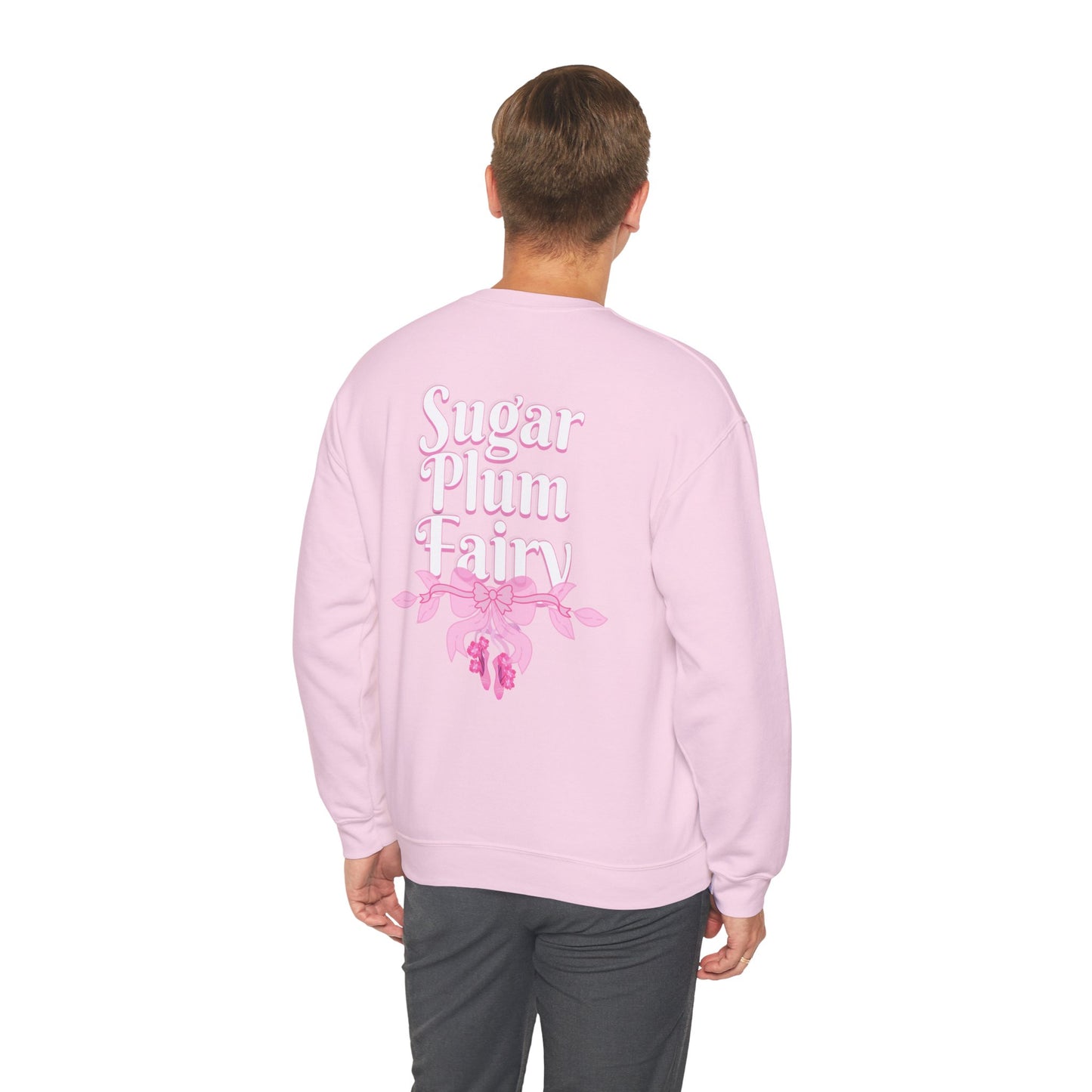 “Sugar Plum Fairy” Back Print ADULT Sweatshirt + “Nutcracker 2025” Front – Unisex Heavy Blend Crewneck | Ballet Holiday Dance Apparel