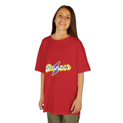 "Dancer" Youth Short Sleeve Tee – Superhero-Inspired Graphic Dance Shirt for Kids and Young Performers