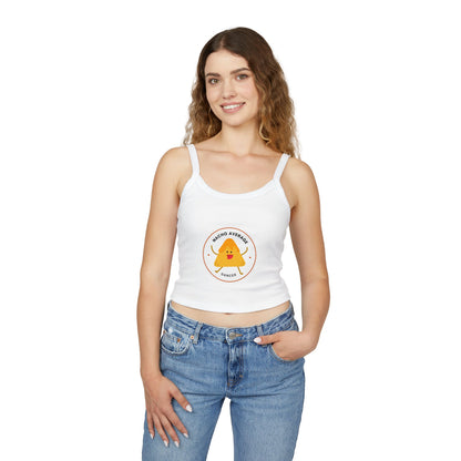 "Nacho Average Dancer" Women’s Spaghetti Strap Tank Top – Cute Nacho Dance Graphic | Funny Pun Apparel for Dancers & Food Lovers